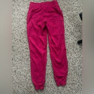 Lululemon Studio Joggers size 4 hot pink